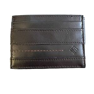 Columbia Leather Wallet Mens RFID-blocking Bi-fold ID Window NEW Magnetic Close